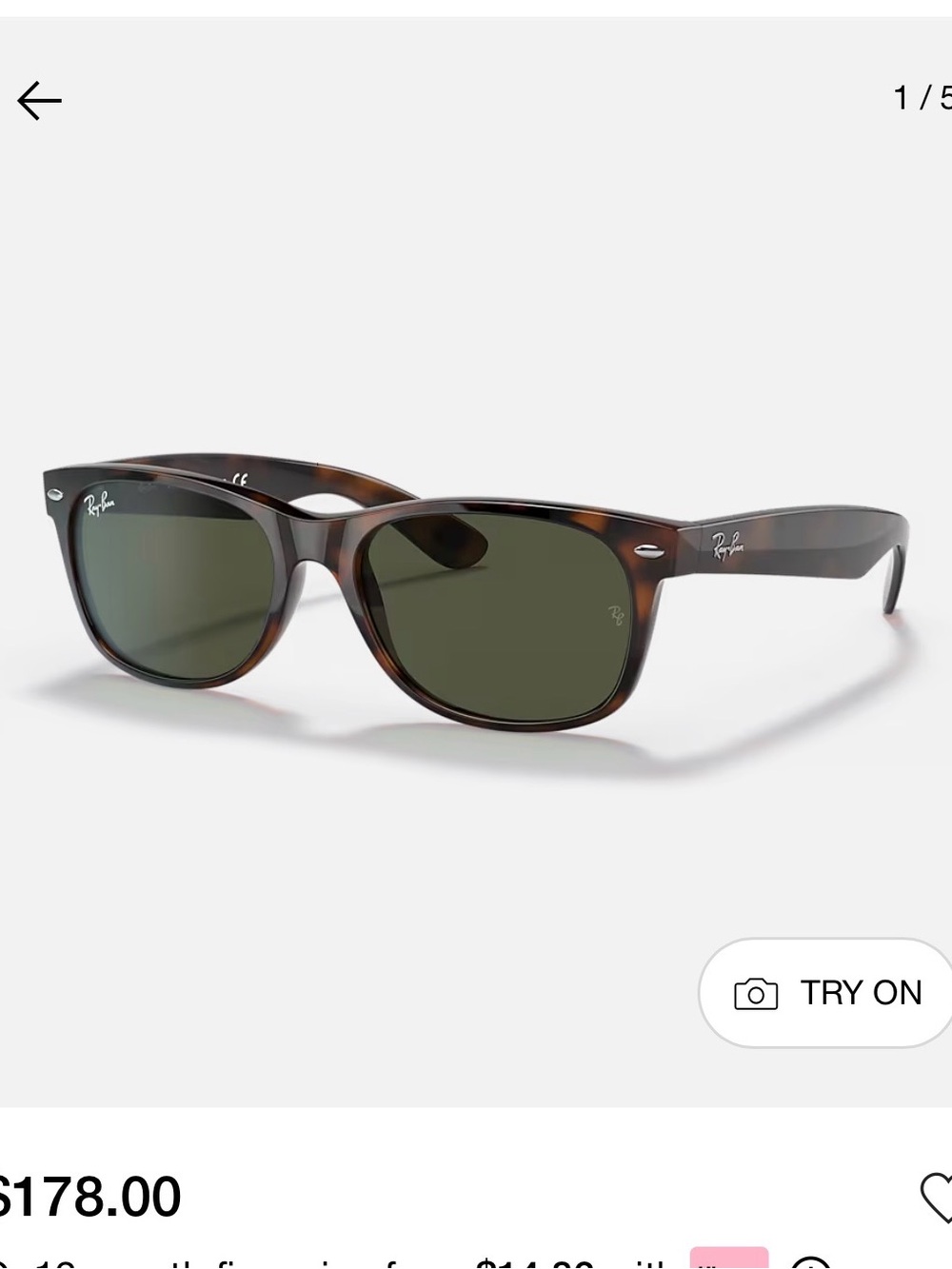 Rayban Wayfarer tortoise shell brown sunglasses